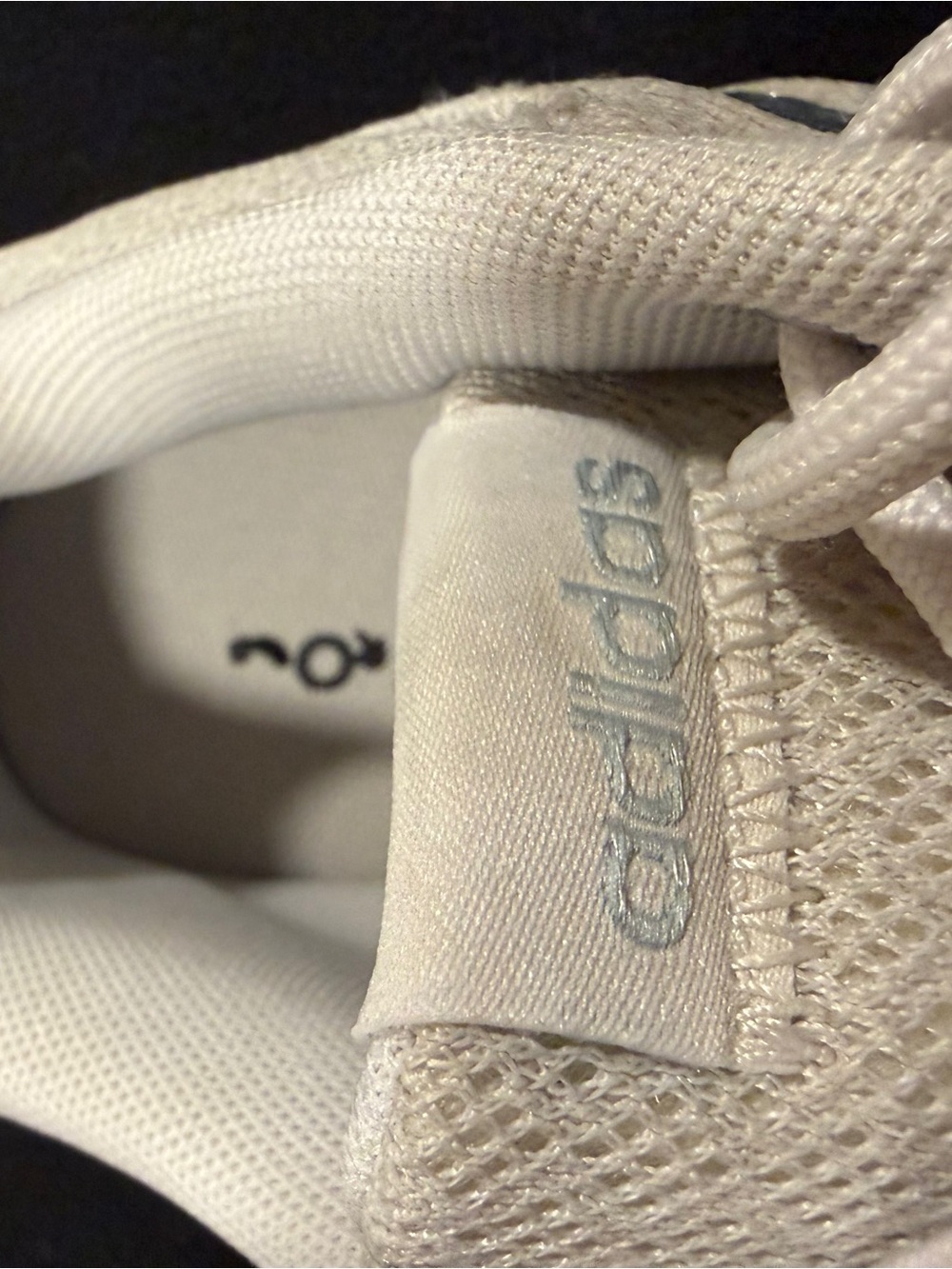 adidas CloudfoamCream Knit Sneakers with Blue Stripes - Picture 2 of 6